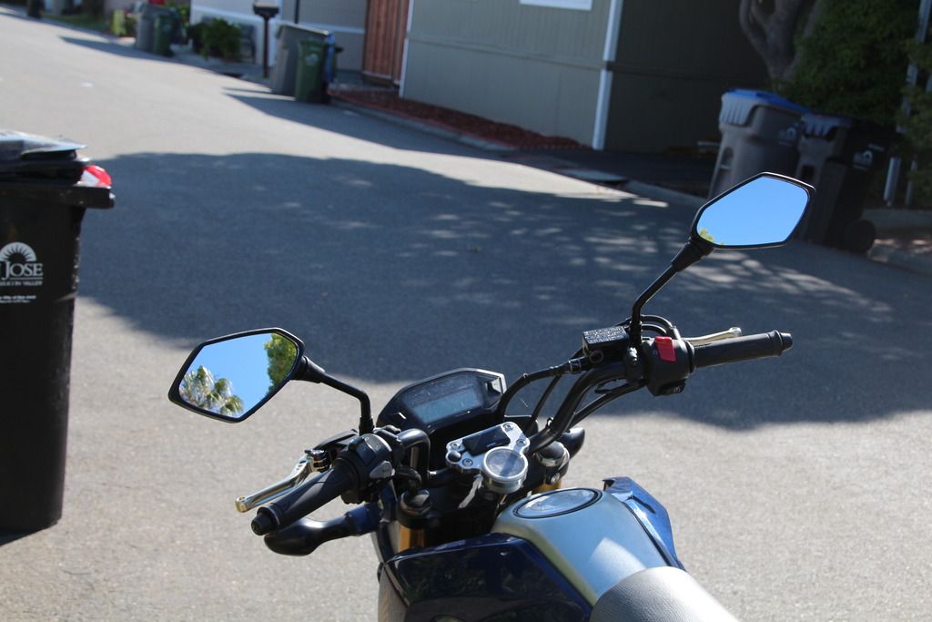 ebay mirror installed and review Honda Grom